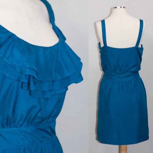 Ann Taylor Silk Blue Dress (6) - Picture 11 of 11